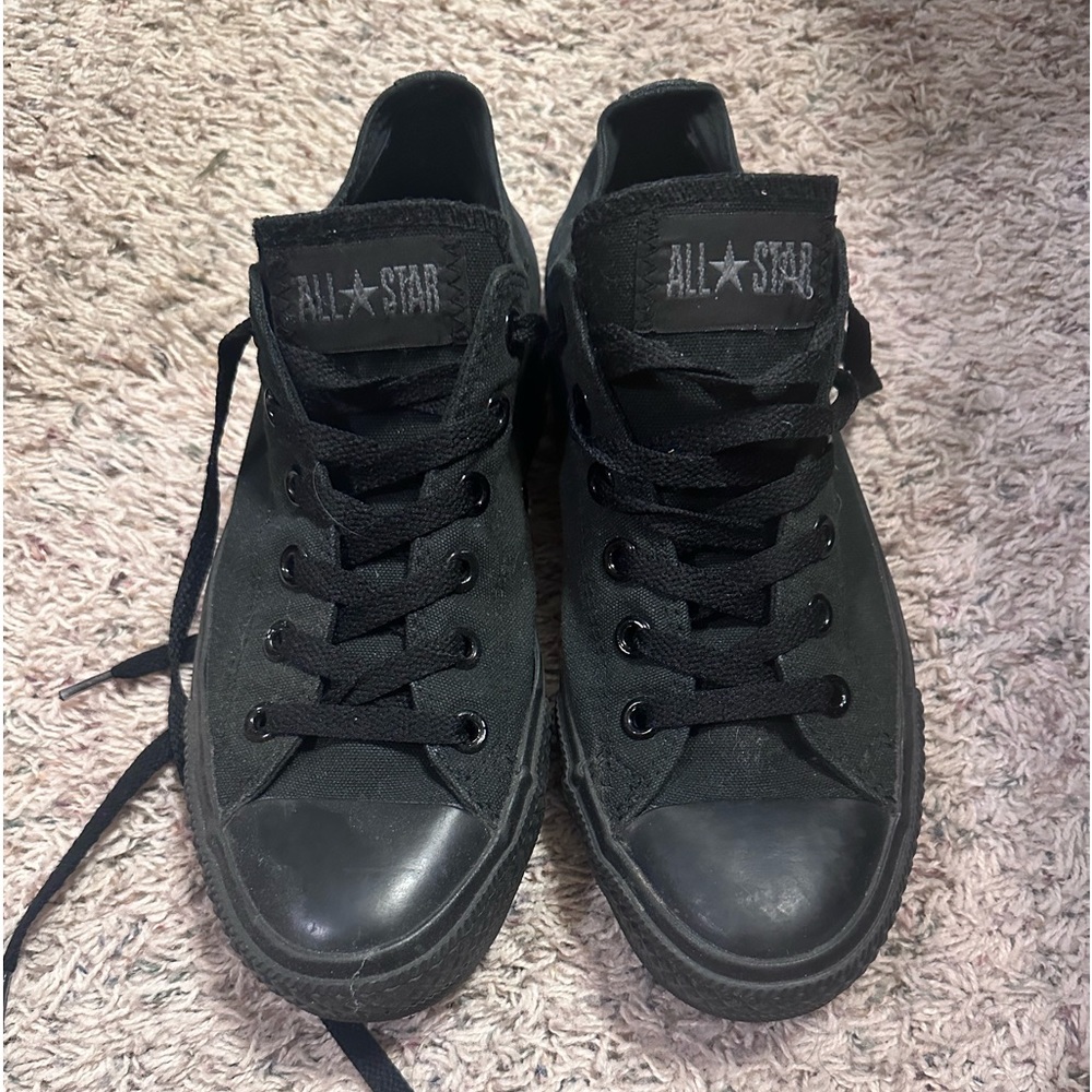 Converse All Star Black On Black Canvas Unisex Sneakers